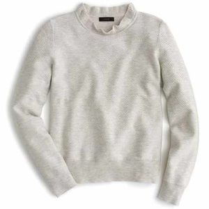 J. Crew Ruffle-Neck Pullover Sweater